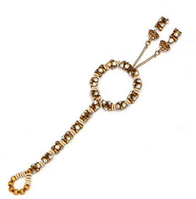 60% OFF on Ratnakar Royal Golden For Beauti Brass Yellow Gold Plated Ring Bracelet