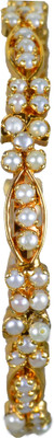 10% OFF on Pearl Paradise Antique Design Alloy Pearl Yellow Gold Plated Bangle 10% OFF on Pearl Paradise Antique Design Alloy Pearl Yellow Gold Plated Bangle