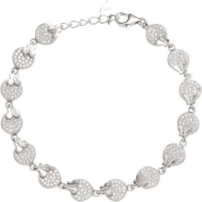 30% OFF on GemLN India Chandi Coin Sterling Silver Rhodium Plating Bracelet