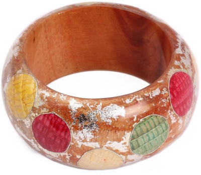 30% OFF on KhoobSurati Splashy Multihued Laminated Wood Bangle