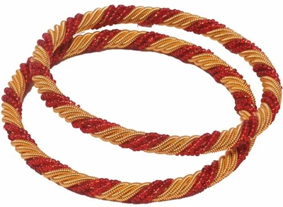 30% OFF on PFJ PFJ0007 Brass, Copper 24K Yellow Gold Plated Bangle Set Pack of 2