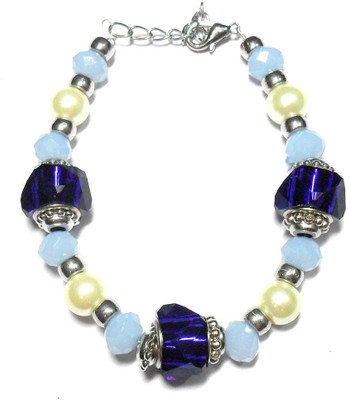 66% OFF on Beadworks BR-31-Blue Acrylic, Alloy Bracelet