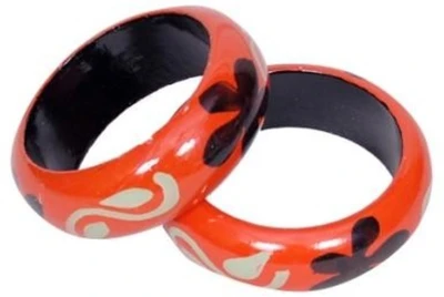 70% OFF on Onlineshoppee AFR663 Wood Bangle Set Pack of 2