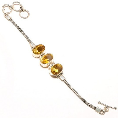 46% OFF on Kirti Gems Sterling Silver Citrine Bracelet