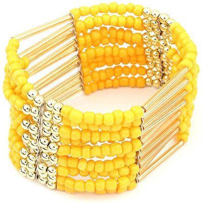 9% OFF on Bejeweled Brass Rhodium Plated Bracelet