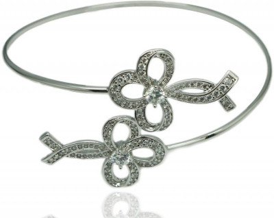 Siyora Rhodium Polish Plated Bajuban Brass Rhodium Plated Armlet