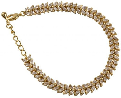 9% OFF on Siyora Brass Cubic Zirconia Yellow Gold Bracelet 9% OFF on Siyora Brass Cubic Zirconia Yellow Gold Bracelet
