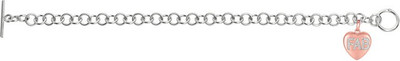 50% OFF on Love Bright Jewelry Sweet Heart Fab Sterling Silver Rose Gold Plated Bracelet