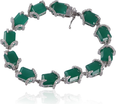 19% OFF on Jisha Sterling Silver Onyx Tennis Bracelet