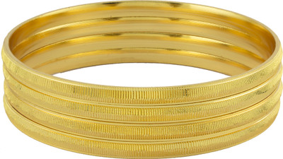 65% OFF on R18Jewels-Fashion&U Glittering Dazzling Metal Bangle Set Pack of 4