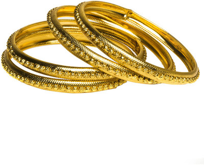 33% OFF on Joyas Traditional Copper Bangle Set Pack of 4