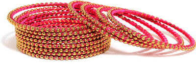 20% OFF on Bindhani Style Diva Brass Yellow Gold Plated Bangle Set Pack of 12