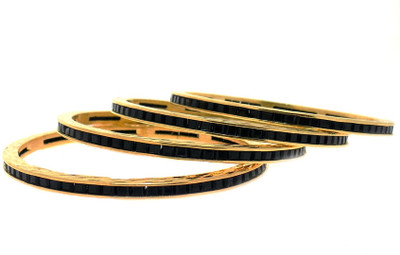 45% OFF on Aabhushan Jewels Alloy Cubic Zirconia Rhodium Plated Bangle Set Pack of 4