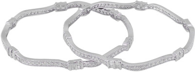 55% OFF on Affinity Jewellers Alloy Zircon Rhodium Plated Bangle Set Pack of 2 55% OFF on Affinity Jewellers Alloy Zircon Rhodium Plated Bangle Set Pack of 2