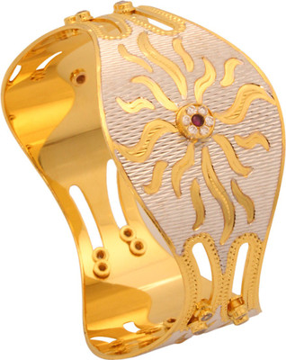 70% OFF on Vendee Fashion Floral Design Brass Bangle