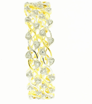 Aabhushan Jewels Alloy Cubic Zirconia Rhodium Plated Bangle Aabhushan Jewels Alloy Cubic Zirconia Rhodium Plated Bangle