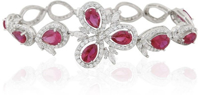 Pretty Hollie Silver Cubic Zirconia Sterling Silver Plated Bracelet