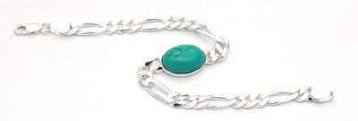 28% OFF on BL Silver Torquise Silver Bracelet 28% OFF on BL Silver Torquise Silver Bracelet