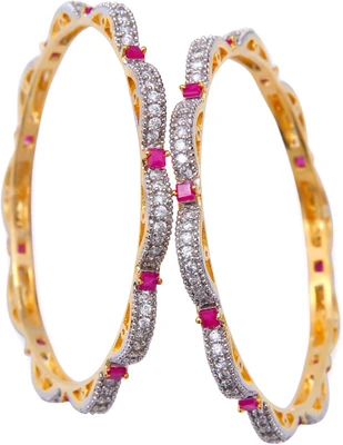 16% OFF on Swarnaratnam Princess Delight Silver Bangle Pack of 2