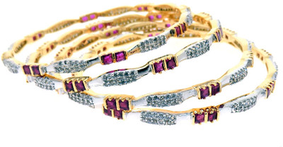 45% OFF on Aabhushan Jewels Alloy Cubic Zirconia Rhodium Plated Bangle Set Pack of 4 45% OFF on Aabhushan Jewels Alloy Cubic Zirconia Rhodium Plated Bangle Set Pack of 4