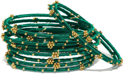 3% OFF on Bindhani Bridal Brass Yellow Gold Plated Bangle Set Pack of 12