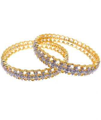 40% OFF on Aabhushan Jewels Fashion Alloy Cubic Zirconia Bangle Set Pack of 2 40% OFF on Aabhushan Jewels Fashion Alloy Cubic Zirconia Bangle Set Pack of 2