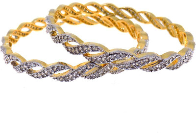 40% OFF on Aabhushan Jewels Fashion Alloy Cubic Zirconia Bangle Set Pack of 2 40% OFF on Aabhushan Jewels Fashion Alloy Cubic Zirconia Bangle Set Pack of 2