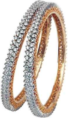 39% OFF on Guruji Fashion Diamond Delight Alloy Rhodium Plated Bangle Set Pack of 2 39% OFF on Guruji Fashion Diamond Delight Alloy Rhodium Plated Bangle Set Pack of 2