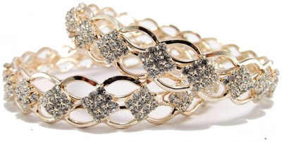 50% OFF on Aria Alloy Enamel Plated 18 Bangle Set Pack of 2