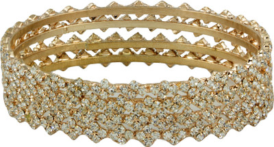 54% OFF on R18Jewels-Fashion&U Impressive Sparkle Metal Bangle Set Pack of 4