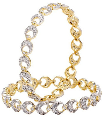 82% OFF on Vastradi American Diamond Alloy Bangle Set Pack of 2