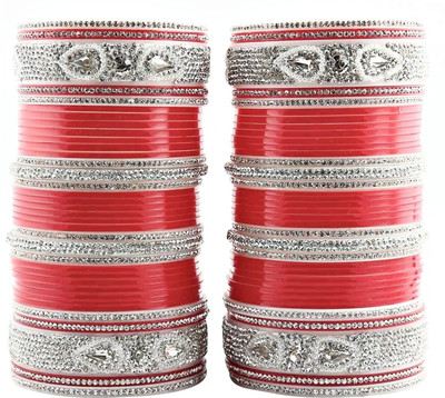 40% OFF on Lucky Jewellery Punjabi Bridal Choora Full Two Hands Acrylic Bangle Set Pack of 58