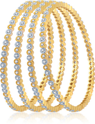 73% OFF on Meenaz Alloy Cubic Zirconia Brass Plated Bangle Set Pack of 4 73% OFF on Meenaz Alloy Cubic Zirconia Brass Plated Bangle Set Pack of 4