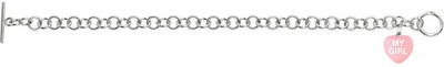 51% OFF on Love Bright Jewelry Sweet Heart My Girl Sterling Silver Enamel Plated Bracelet