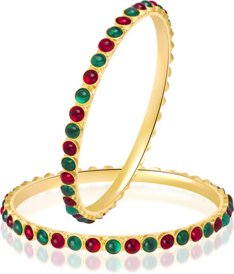 76% OFF on VK Jewels Alloy 18K Yellow Gold Plated Bangle Set Pack of 2 76% OFF on VK Jewels Alloy 18K Yellow Gold Plated Bangle Set Pack of 2