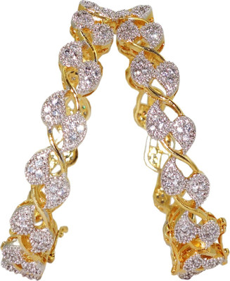 51% OFF on Anjan Prepossessing Golden Alloy Bangle Pack of 2