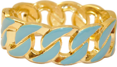 Women Trendz Sky Blue Golden Polish Openable Alloy Bracelet Women Trendz Sky Blue Golden Polish Openable Alloy Bracelet