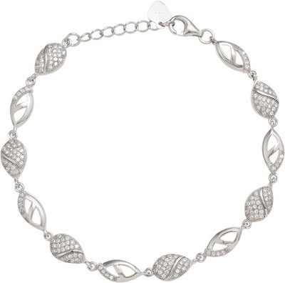 30% OFF on GemLN India Conch Zircon Sterling Silver Rhodium Plating Bracelet