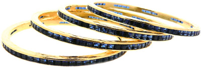 Aabhushan Jewels Alloy Cubic Zirconia Rhodium Plated Bangle Set Pack of 4 Aabhushan Jewels Alloy Cubic Zirconia Rhodium Plated Bangle Set Pack of 4