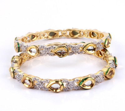 55% OFF on Affinity Alloy Cubic Zirconia Bangle Set Pack of 2 55% OFF on Affinity Alloy Cubic Zirconia Bangle Set Pack of 2