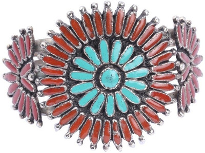 30% OFF on KhoobSurati Giant Floral Design Adjustable Metal Bangle