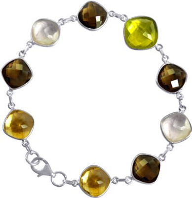 50% OFF on Arsh Crown Sky Dominion BR1261 Sterling Silver Quartz, Citrine Sterling Silver Plated Bracelet