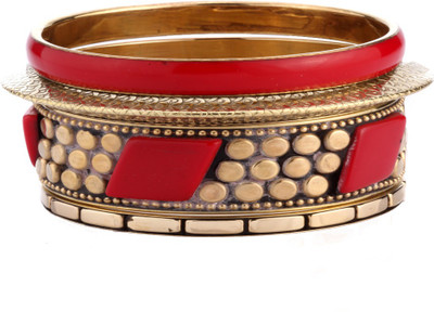 40% OFF on Trinketbag Red And Golden Marshalled Alloy Bangle Set 40% OFF on Trinketbag Red And Golden Marshalled Alloy Bangle Set
