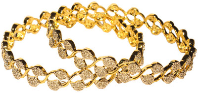 60% OFF on Affinity Alloy Cubic Zirconia 18K Yellow Gold Plated Bangle Set Pack of 2 60% OFF on Affinity Alloy Cubic Zirconia 18K Yellow Gold Plated Bangle Set Pack of 2