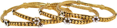 44% OFF on Simaya Fashion TB 0008 Alloy Yellow Gold Plated Bangle Set Pack of 4