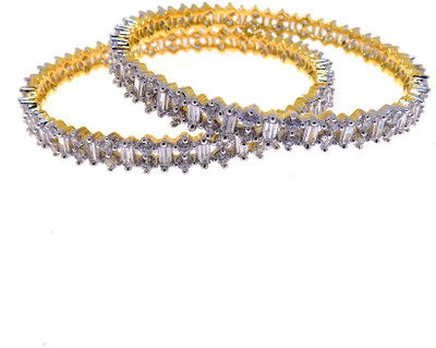 40% OFF on Aabhushan Jewels Fashion Alloy Cubic Zirconia Bangle Set Pack of 2
