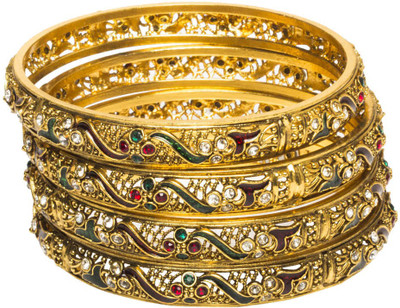 33% OFF on Joyas trendy look Brass Bangle Set Pack of 4