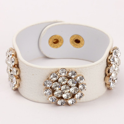 30% OFF on KhoobSurati Elegantly Studded Leather Leather Bracelet