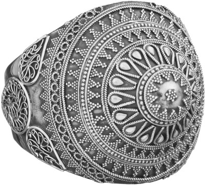 Exotic India Granulation and Filigree Work Sterling Silver Bracelet