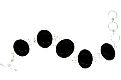 65% OFF on Melange Jewels Designer Stones Silver Bracelet